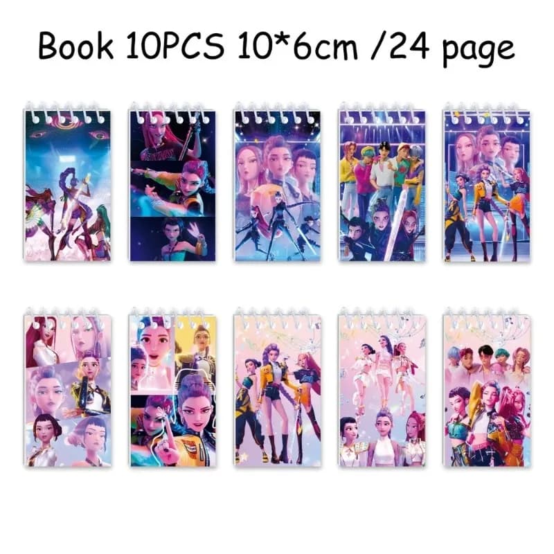 New 30pcs cartoon anime binder notebook mini cartoon pattern notebook portable student gift stationery