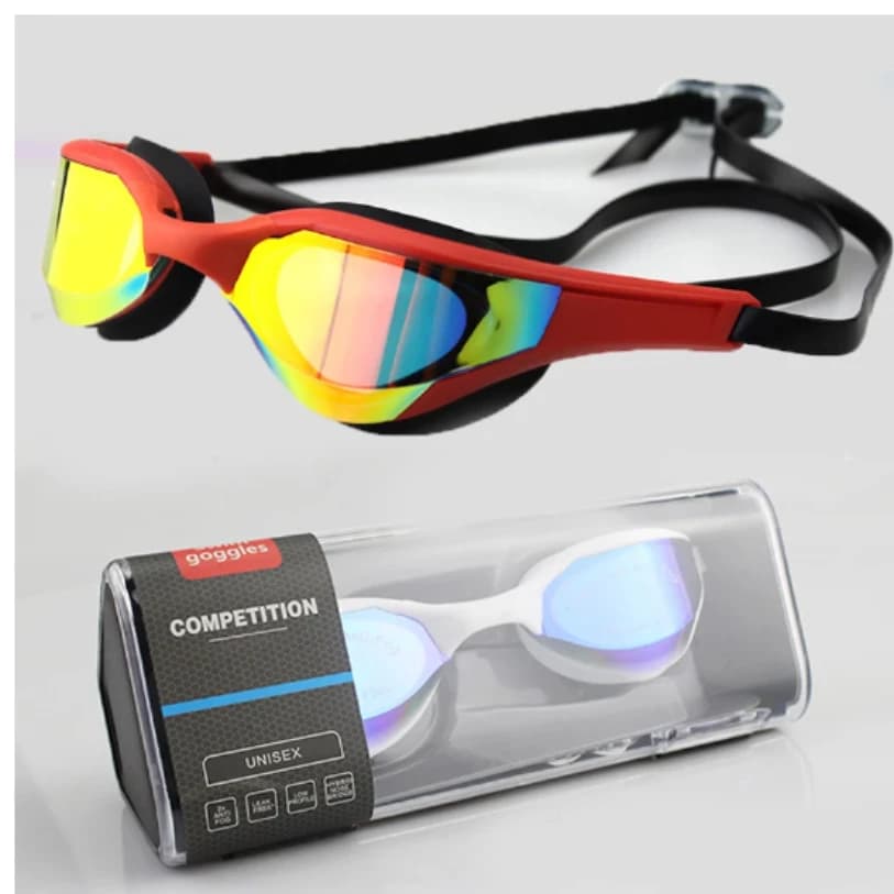 Swimwear Plated in Color Running Comfort High-end Diving Occhialini for Swimming in Universal Pool Waterproof and Anti-snapping for Adults
