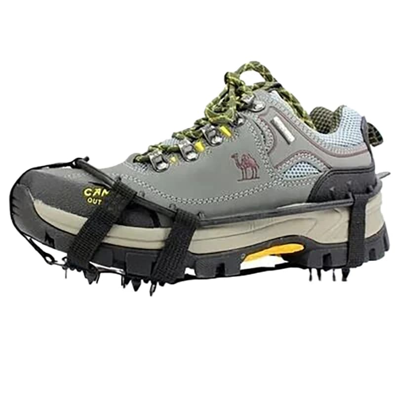 Nuovi 1 Paio Copriscarpe con Ramponi M/L 24 Denti Antiscivolo, Grip per Ghiaccio, Punte per Scarpe da Escursionismo e Arrampicata su Ghiaccio, Catena da Arrampicata