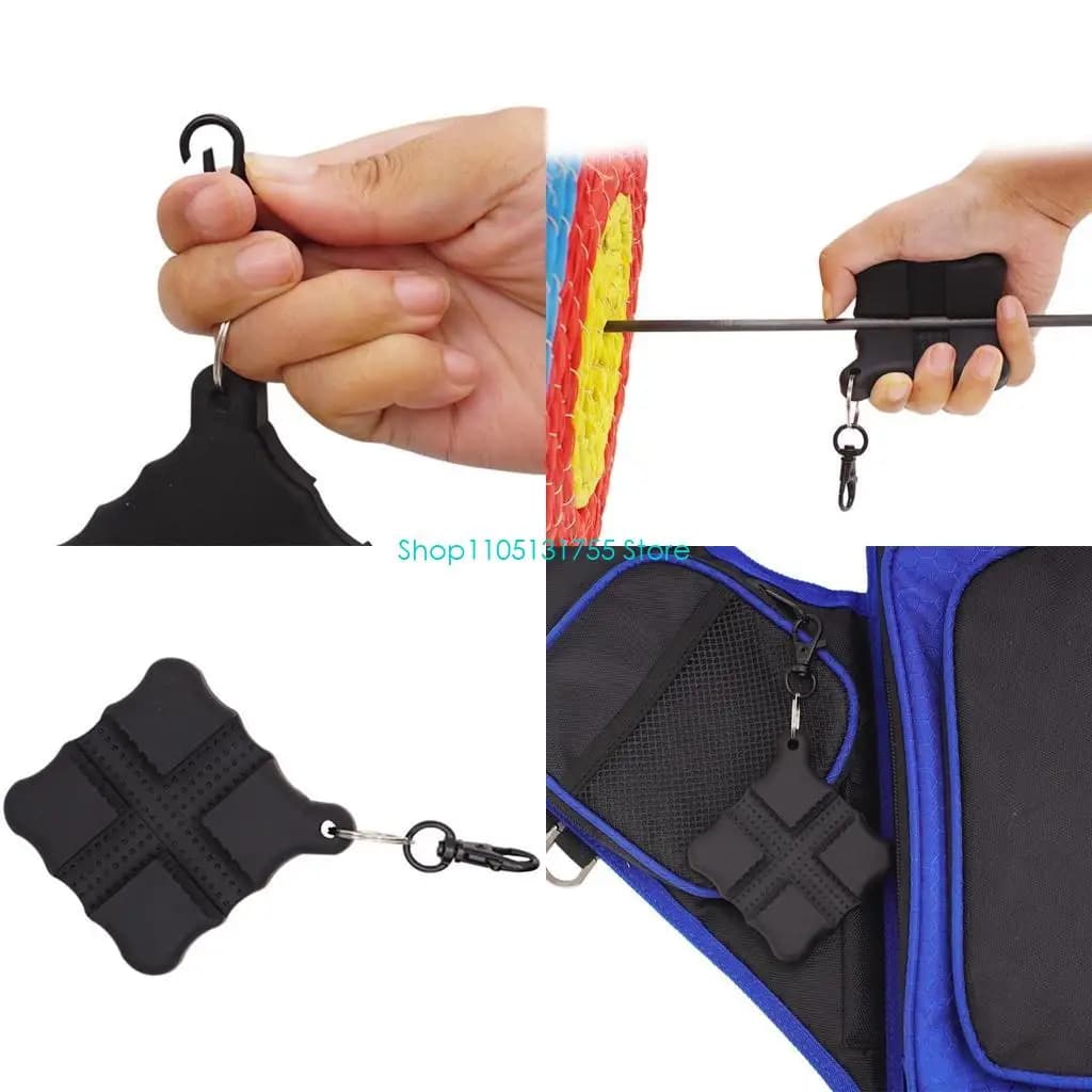 K0EF Archerys Estrattore frecce Pinza per rimozione bersagli con clip da cintura Strumento protezione per le mani per