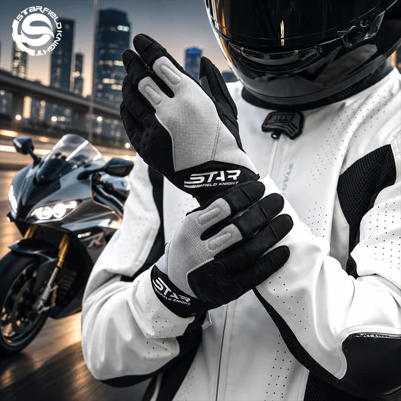 SFK Full Finger Motorcycle Gloves Men Women's Riding Gears Summer Breathable Non-slip Wear-resistant Knuckle Joint Protection