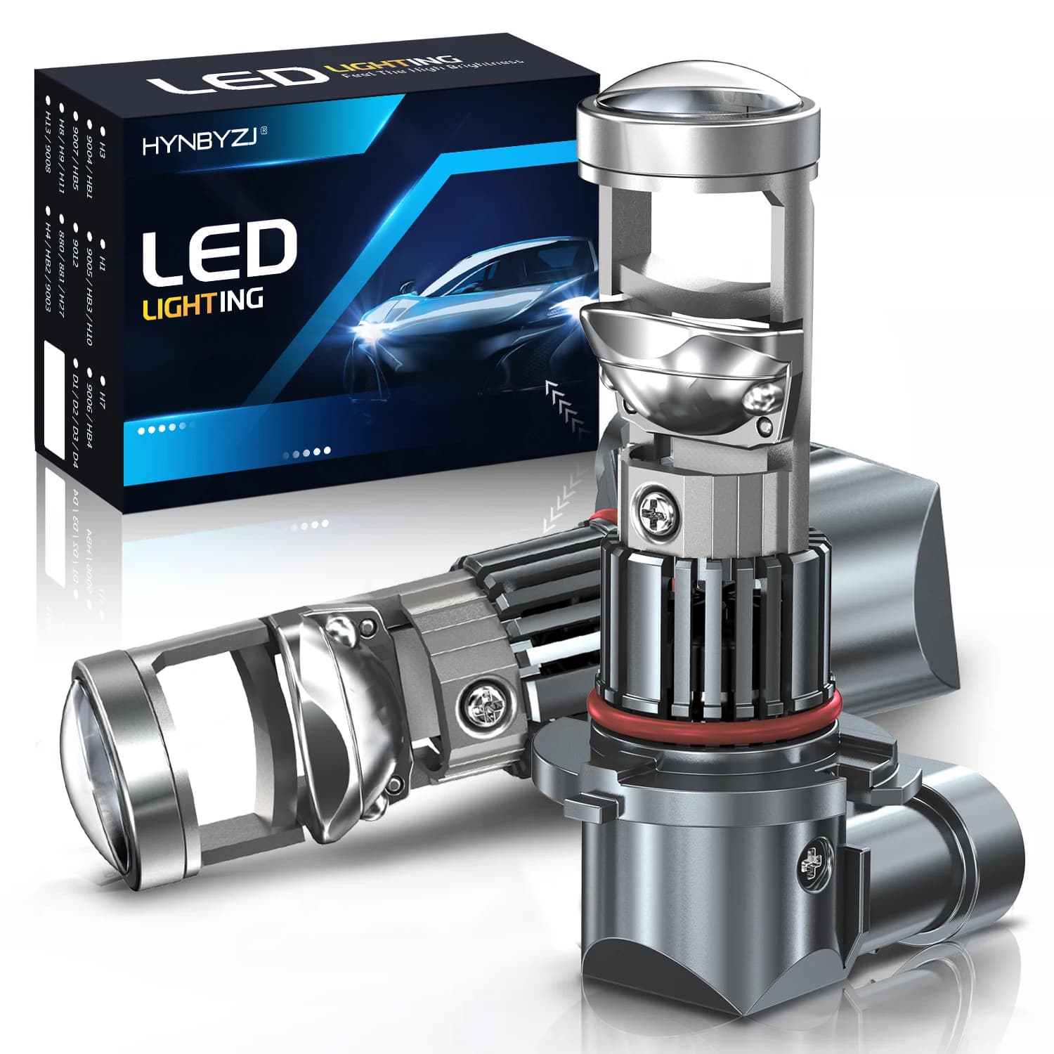 HYNBYZJ 1:1 Wireless Plug & Play H11 Canbus Faro Dell'automobile Mini Lente H7 9005 H4 Proiettore A LED Lampadina 6000K Auto Moto Mini Lente
