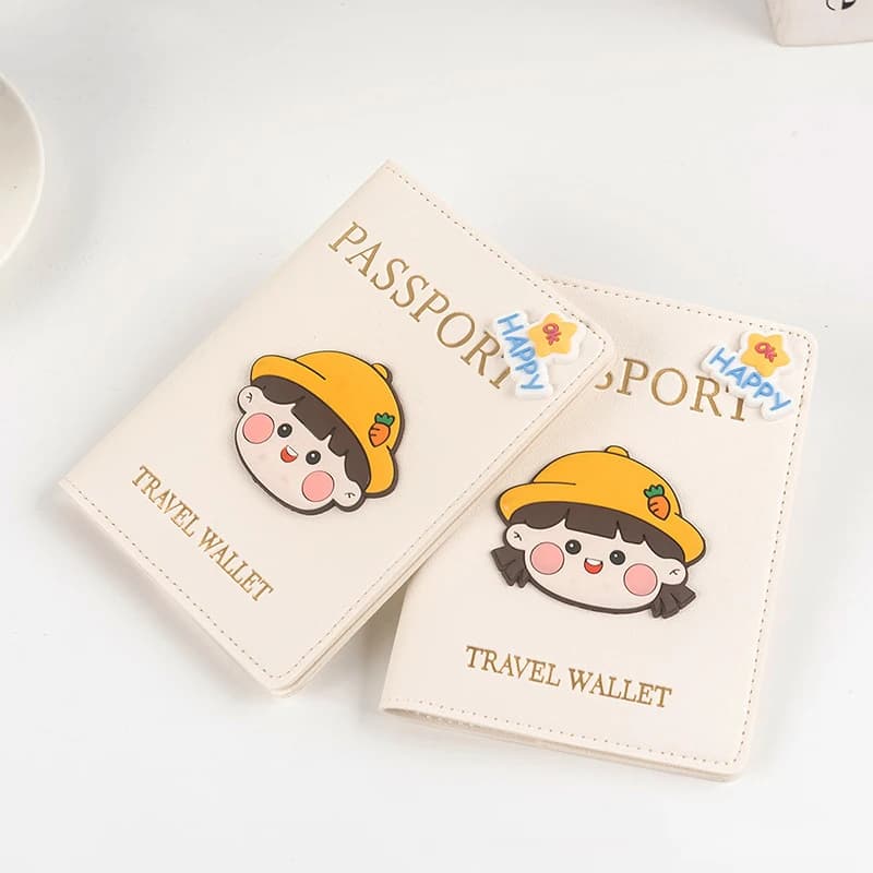 Copertine per passaporto dei cartoni animati Portafoglio da viaggio per ragazzo e ragazza Custodia per passaporto in PU Custodia protettiva per passaporto sui passaporti