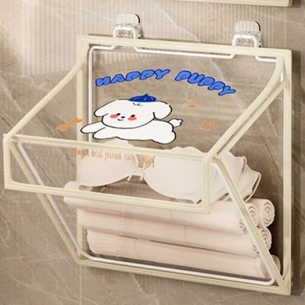Portable Waterproof Bathroom Storage Bag Moisture-proof Transparent Clothes Change Bag Plastic Folding Folding Storage Bag Home