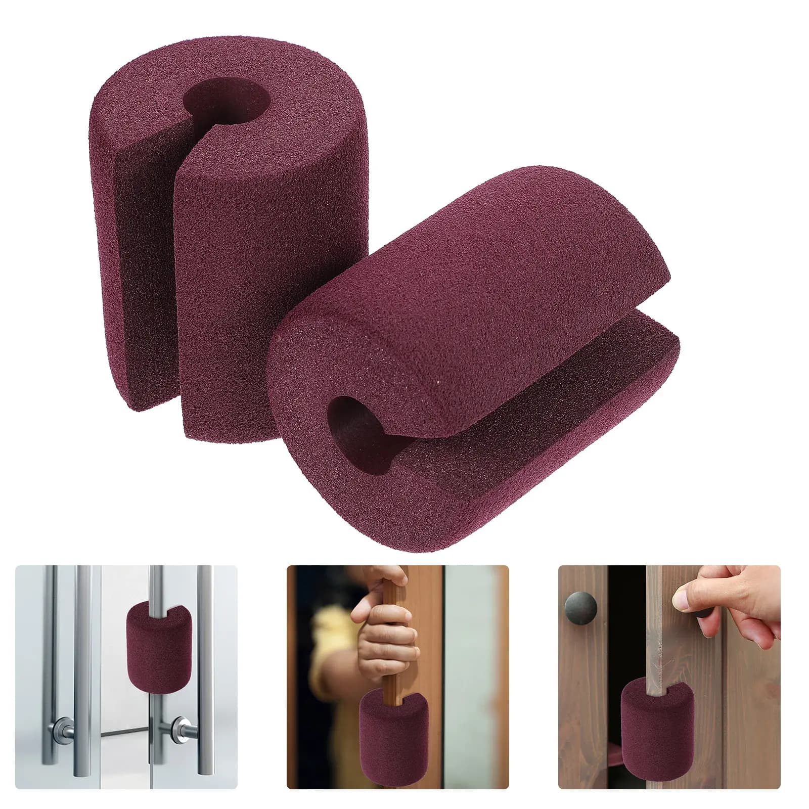 2 Pezzi Protezione Anti-Pizzicamento per Porte, Fermaporta Morbido, Protezione Dita, Sicurezza Domestica, Protezione Mani, Ferma Finestra
