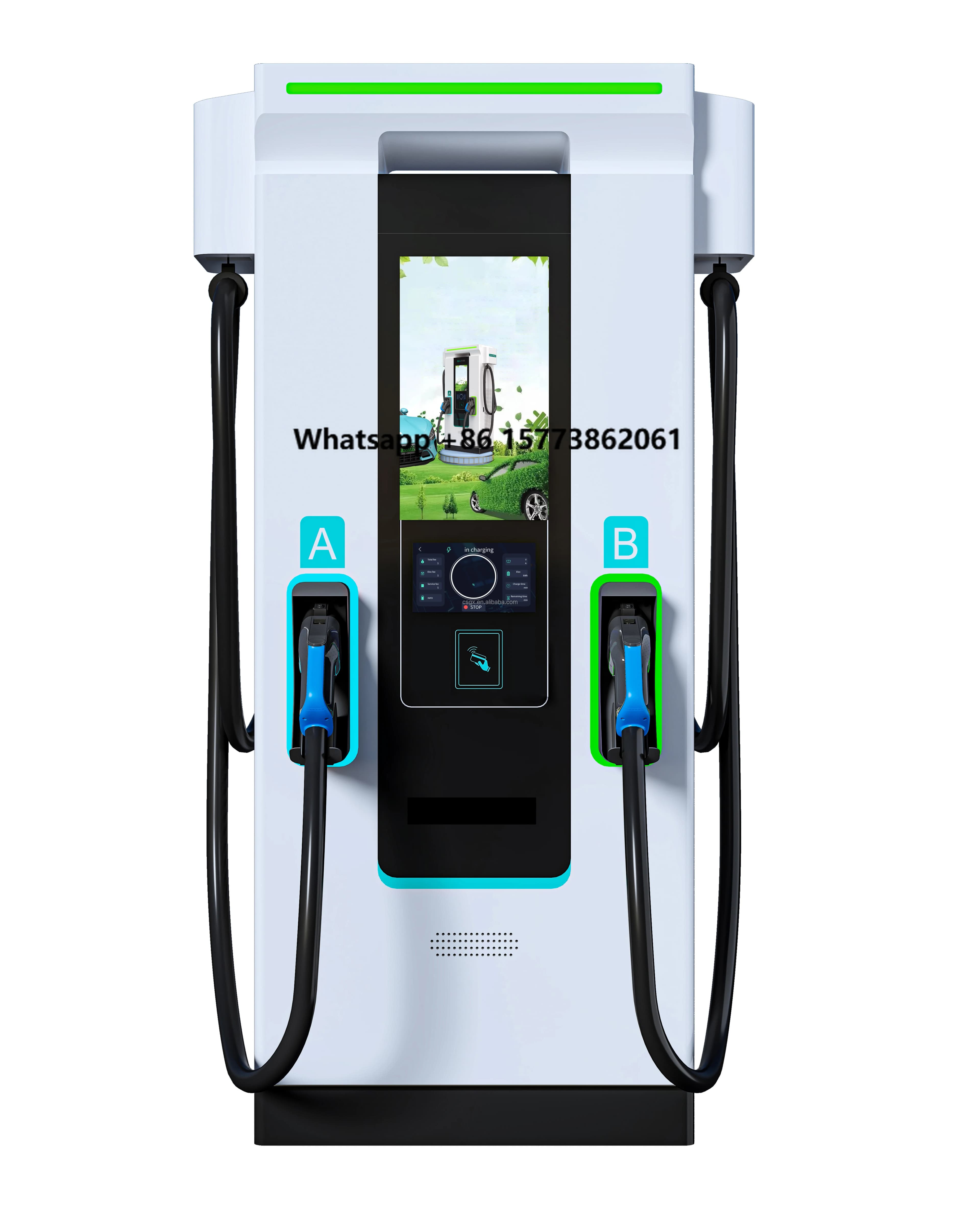 New Rapida DC Charging Station for 60KW to 160KW Electric Vehicles, Floor Mounting with 13 Inch Screen, DC Charging Column for Electric Cars IP44