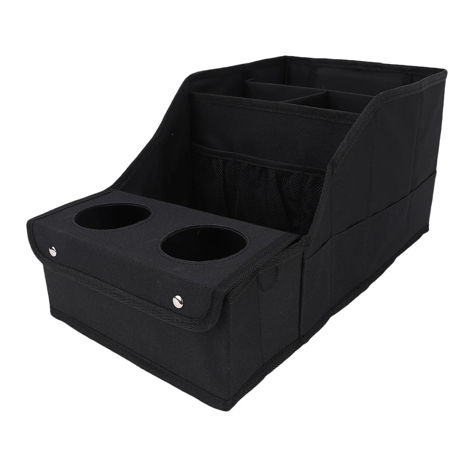 Scatola portaoggetti da scrivania con 4 scomparti Portabicchieri in tessuto Oxford Impermeabile pieghevole Versatile organizer per seggiolino auto per la casa