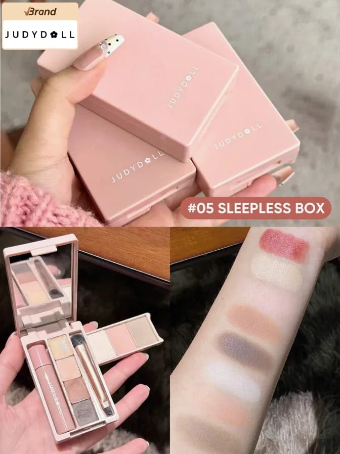 Judydoll All-in-One Eyebrow Palette, Portable Travel Set with Powder, Multifunction Mascara, Blush and Contouring