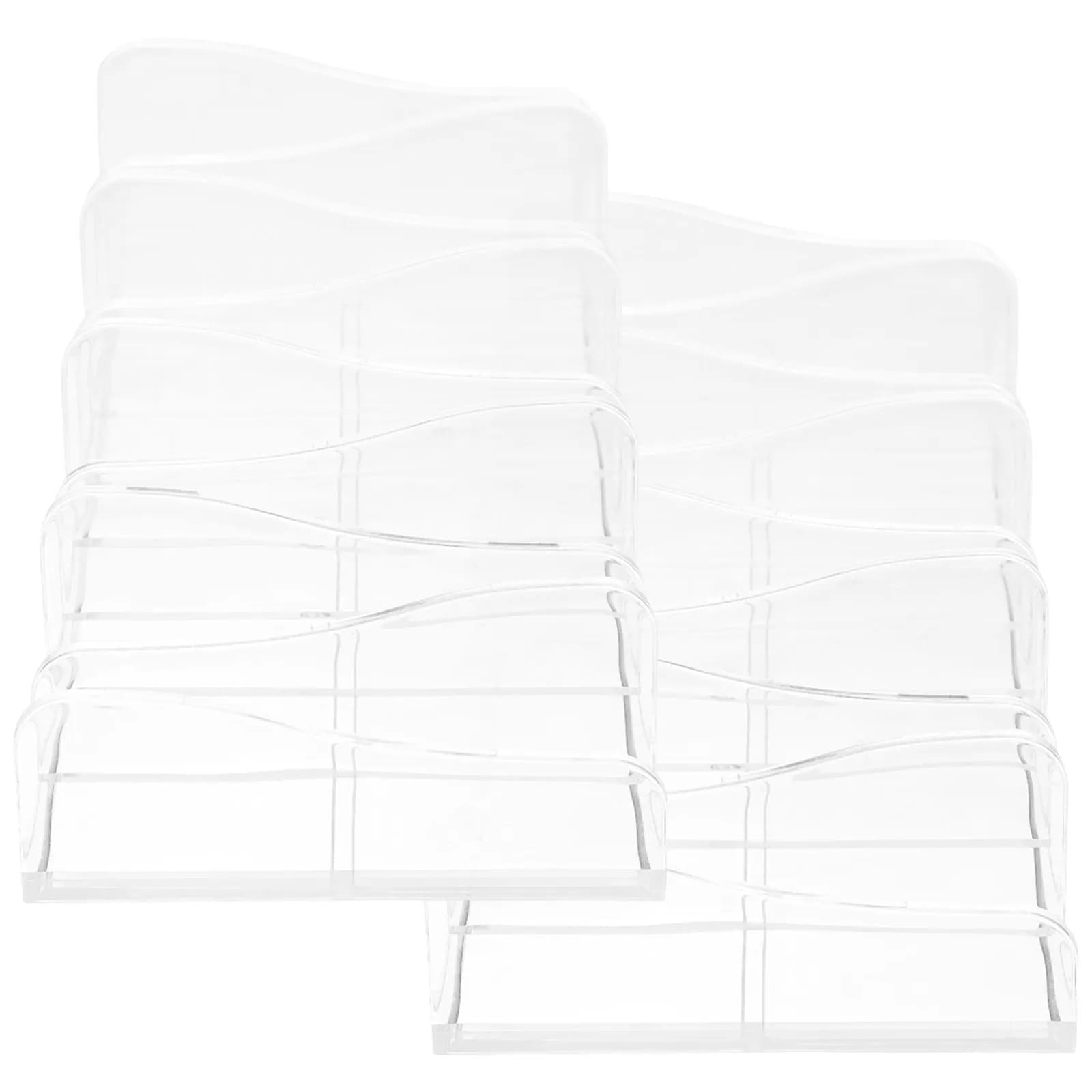 Organizer per palette di ombretti premium robusto da 2 pezzi, porta palette per trucco trasparente a 8 sezioni, organizer da tavolo per piano di lavoro