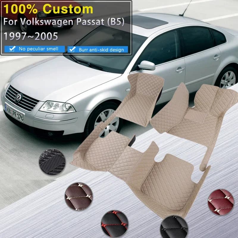 Tappetini per auto completi per VW Volkswagen Passat B5 B5.5 1997 ~ 2005 Tappeti protettivi Tappetino in pelle di lusso Tappeti Pad Auto durevole Ac
