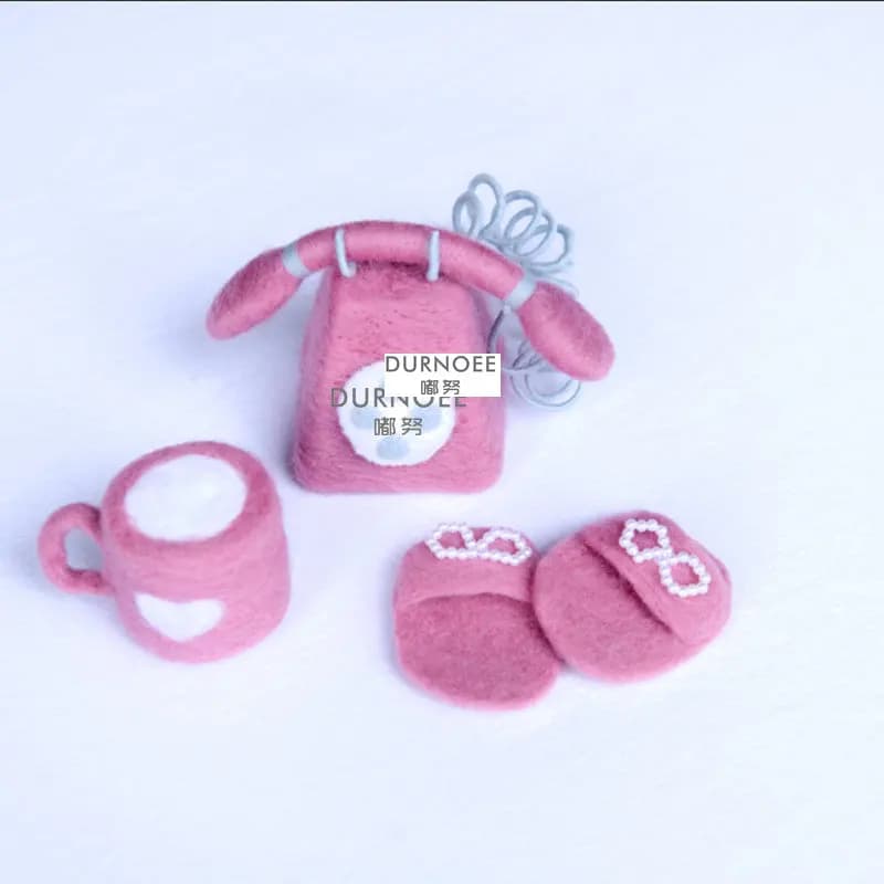 Wool Felt Doll Newborn Photography Props Handmade DIY Felting Kit Accessories Baby Photoshoot Props Doll