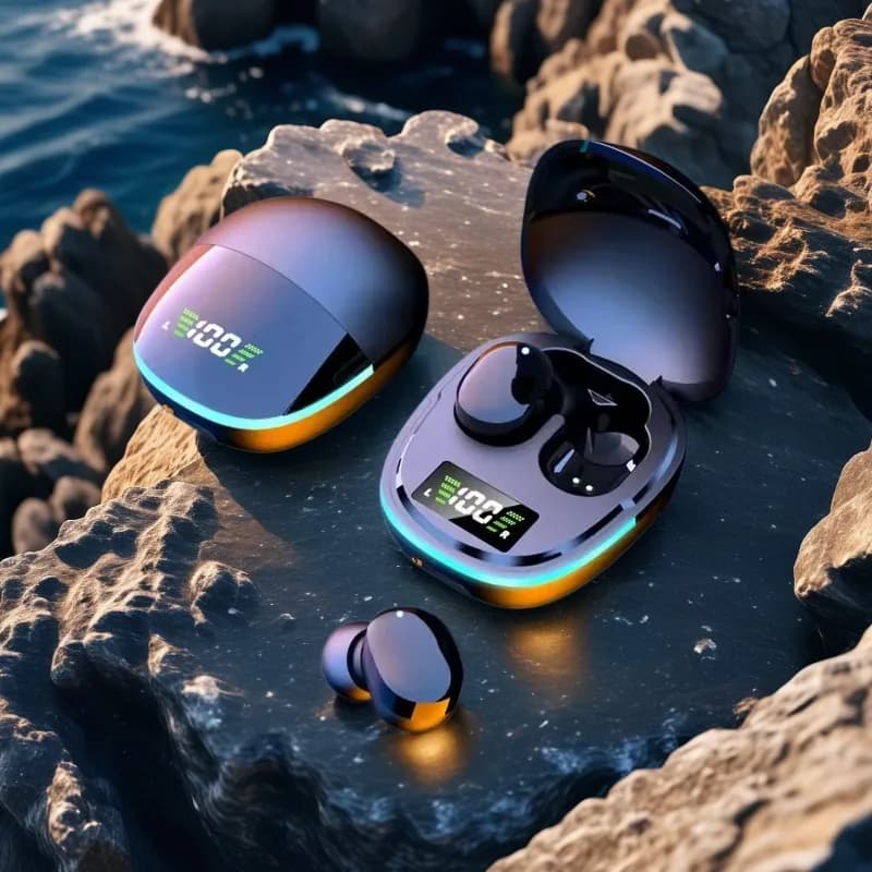 Wireless G9S Auxiliary for Gaming, Bluetooth 5.1, Low Latenza, Hi-Fi 8D, LED Light, Touch Control, In-Ear Headphones