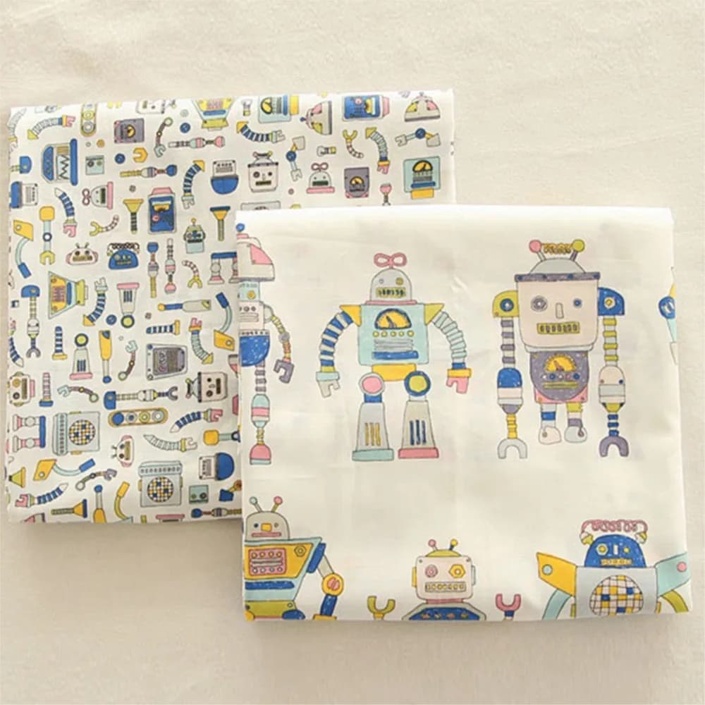 Chainho,Printed Cotton Linen Fabric,DIY Sewing Quilting Material,Positioning Cloth Of Curtain,Bag,Cushion,Sofa Cover,2 Designs