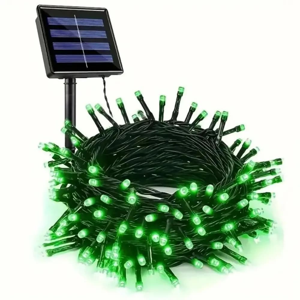 Green Solar String Lights 8 Modes Waterproof Outdoor Powered for Halloween Garden Yard Party Holiday Decor