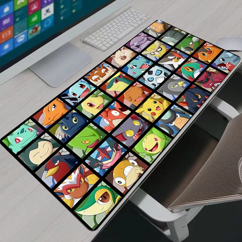 Tappetino per mouse Accessori da gioco Tappetini per mouse per computer Tastiera per giocatori Progettato specifico per giochi di e-sport Tappetino per mouse Anime P-Pokemon