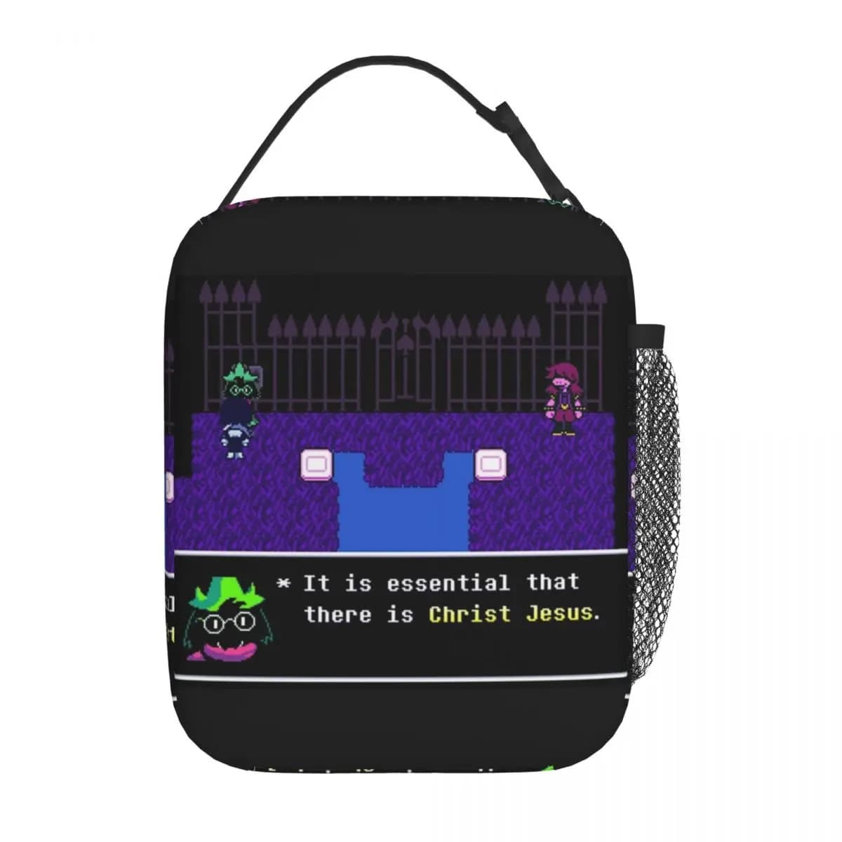 Deltarune Dialogues Borsa termica per il pranzo Borsa termica riutilizzabile portatile Tote Lunch Box Ufficio Viaggio Ragazza Ragazzo