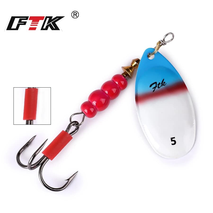 FTK Nuovo SPIN BAIT TROUT Richiamo di Pesca 5g 8g 11g 15g Cucchiaio di Metallo Spinner Esca Con Gancio Alti per Bass Persico Luccio attrezzatura da pesca