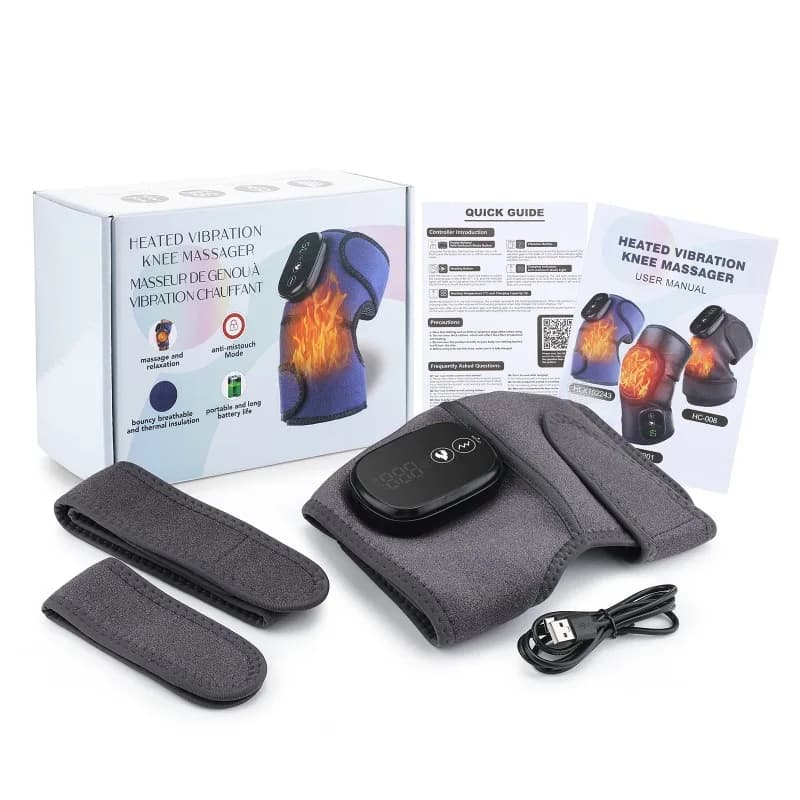 3 in 1 riscaldamento elettrico ginocchio spalla gomito tutore display a LED vibrazione massaggio supporto cintura cinghia articolare tutore cura muscolare relax