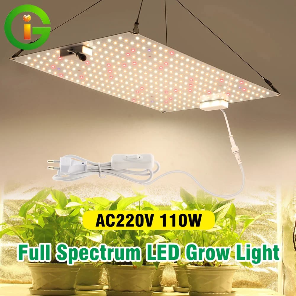 PhytoLamp lamp for plants, LED chip for full spectrum cultivation, 110W 220V LM281b, full range indoor fairy lamp for plant and flower germination.