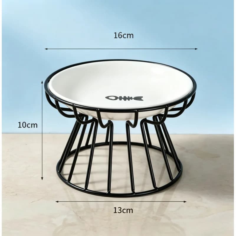 Elevated Ceramic Pet Food Water Bowls Stand Design Feeding Dishes for Cats Dogs Puppies Daily Supplies