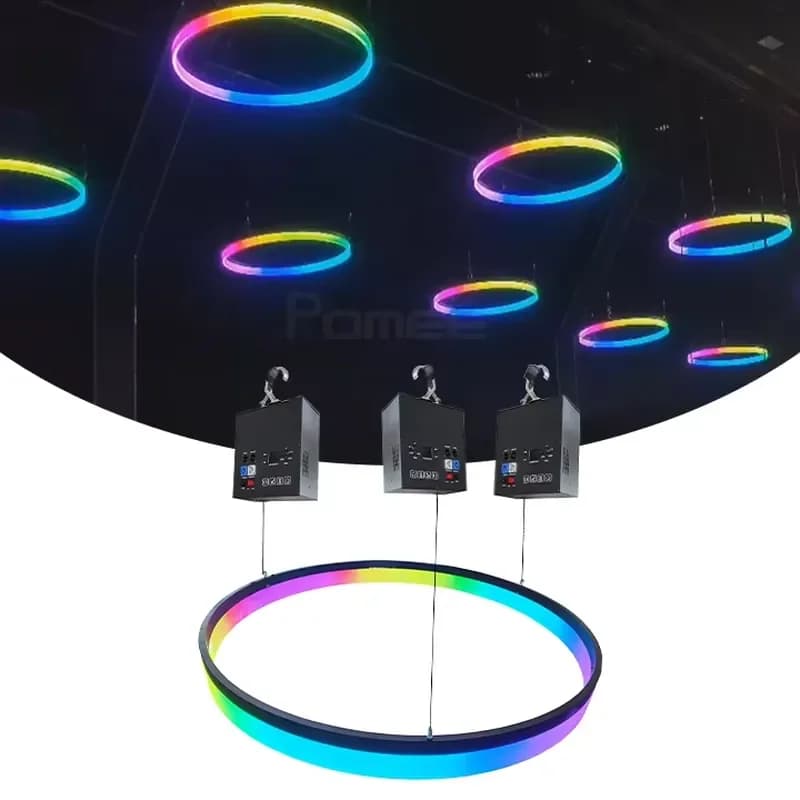 Luce a Anello Cinetica LED a Colori Completi da 150W, Illuminazione Dinamica a Matrice DMX per Discoteche, Eventi, Bar, Spettacoli DJ
