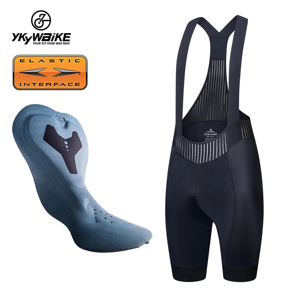 YKYWBIKE Woman Cycling Bike Bib Shorts Elastic Interface Padded Bike Pants Super Performance 7H Ride Black Clothes