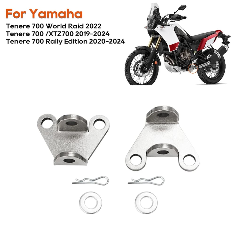 Pedane poggiapiedi abbassate da 20 mm per Yamaha Tenere 700 XTZ 700 2019-2024, staffe di abbassamento per Tenere 700 Rally Edition 2024