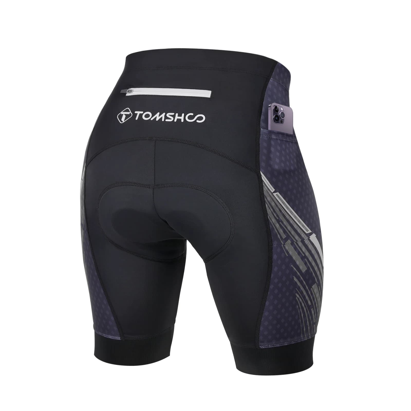 TOMSHOO men's cycling shorts with gel padding, breathable, anti-slip, for racing and cycling