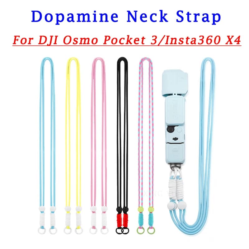 2 pcs- nylon frame for DJI Osmo Pocket 3/Insta 360 X4 Dopamine cable rope hanging anti-lost accessories for sports cameras