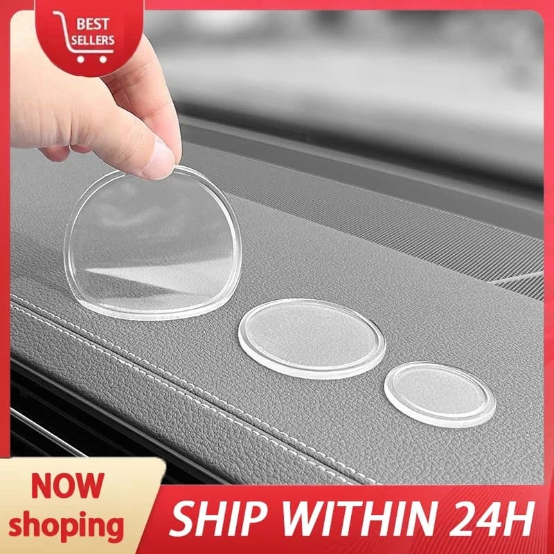 Car dashboard anti-slip mats, removable sticky silicone gel pad, multifunctional automatic magic gel holder for mobile phone