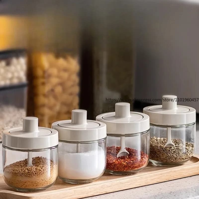 Set per la conservazione delle spezie per la cucina Uso domestico Barattoli/contenitori ermetici per spezie con kit combinato dispenser per condimenti Saliera