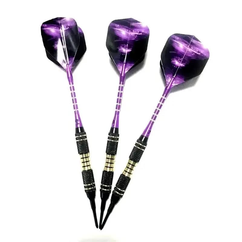 Freccette a punta morbida elettroniche professionali freccette 18g con asta in lega di alluminio colore viola