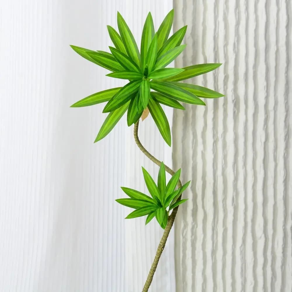 Large Artificial Plants Branch Real Touch Realistic Fake Bamboo Leaves Elegant Green Plants Living Room Decoration