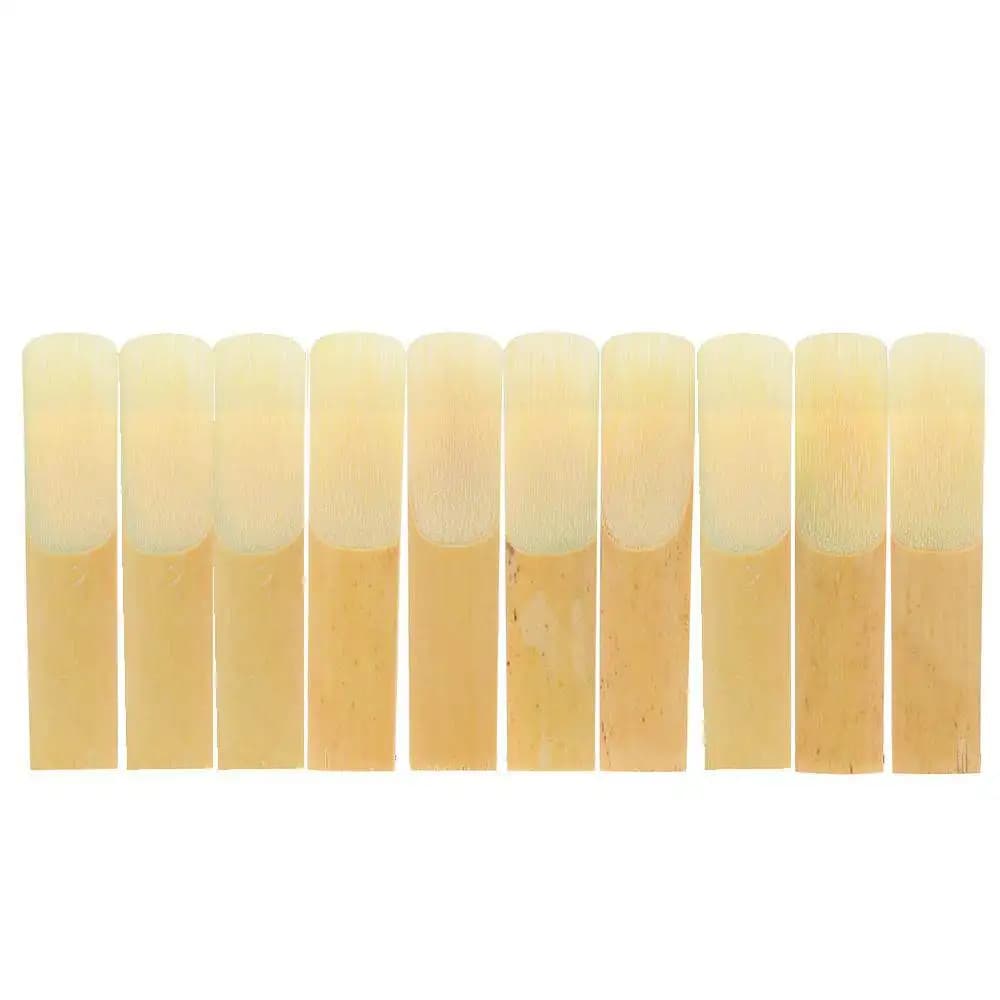 Ammoon 10-Pack Pieces Strength 2.5 Bamboo Reeds for Eb Alto Saxophone Sax Accessories