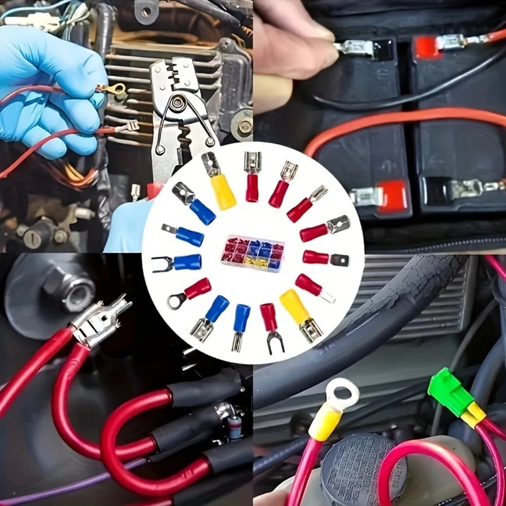 Light Weight 560Pcs New Insulated Cable Connector Assorted Kit Rolled Terminals Spade Butt Ring Fork Electrical Wire Crimp Lugs