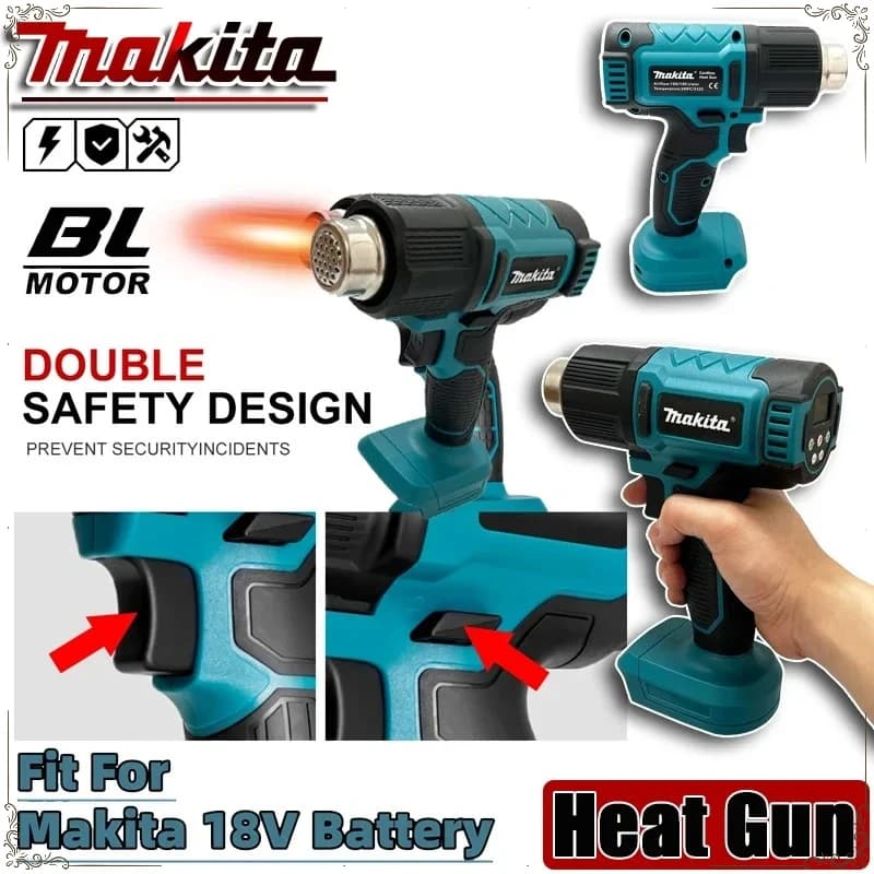Makita Control Heat Gun 550°C Temperature Handheld Hot Air Gun With LED Display Soldering Thermal Blower Tool