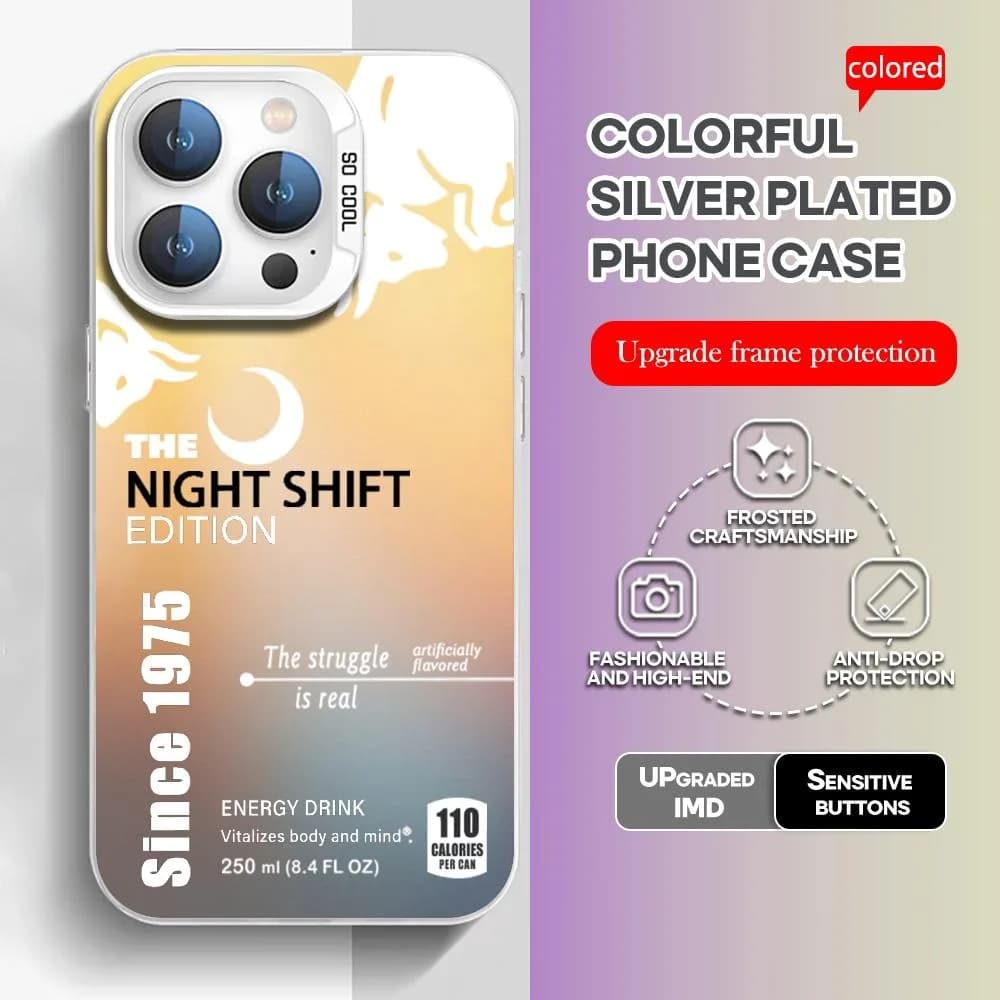 Colorful Phone Case For Black lMDColor Silver Shell For lPhone 16 16e 15 14 13 12 11 Pro Max Plus R-RedE inB-Bulles since1975