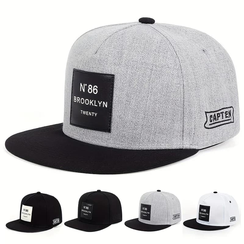 Cappelli Hip-hop Unisex BROOKLYN Label, Cappellini da Baseball Regolabili Casual per Primavera e Autunno, Cappello Protettivo da Sole per Esterni