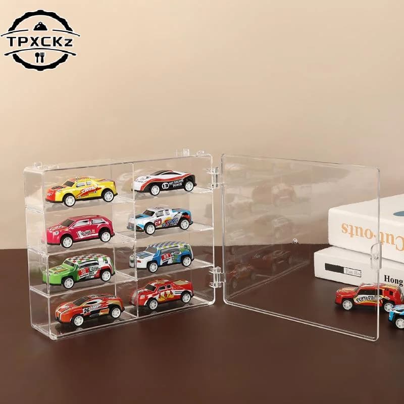 💐 1Pcs Car Model Dust-Proof Display Stand Transparent Toy Car Placement Box Compact Car Model Storage Display Box