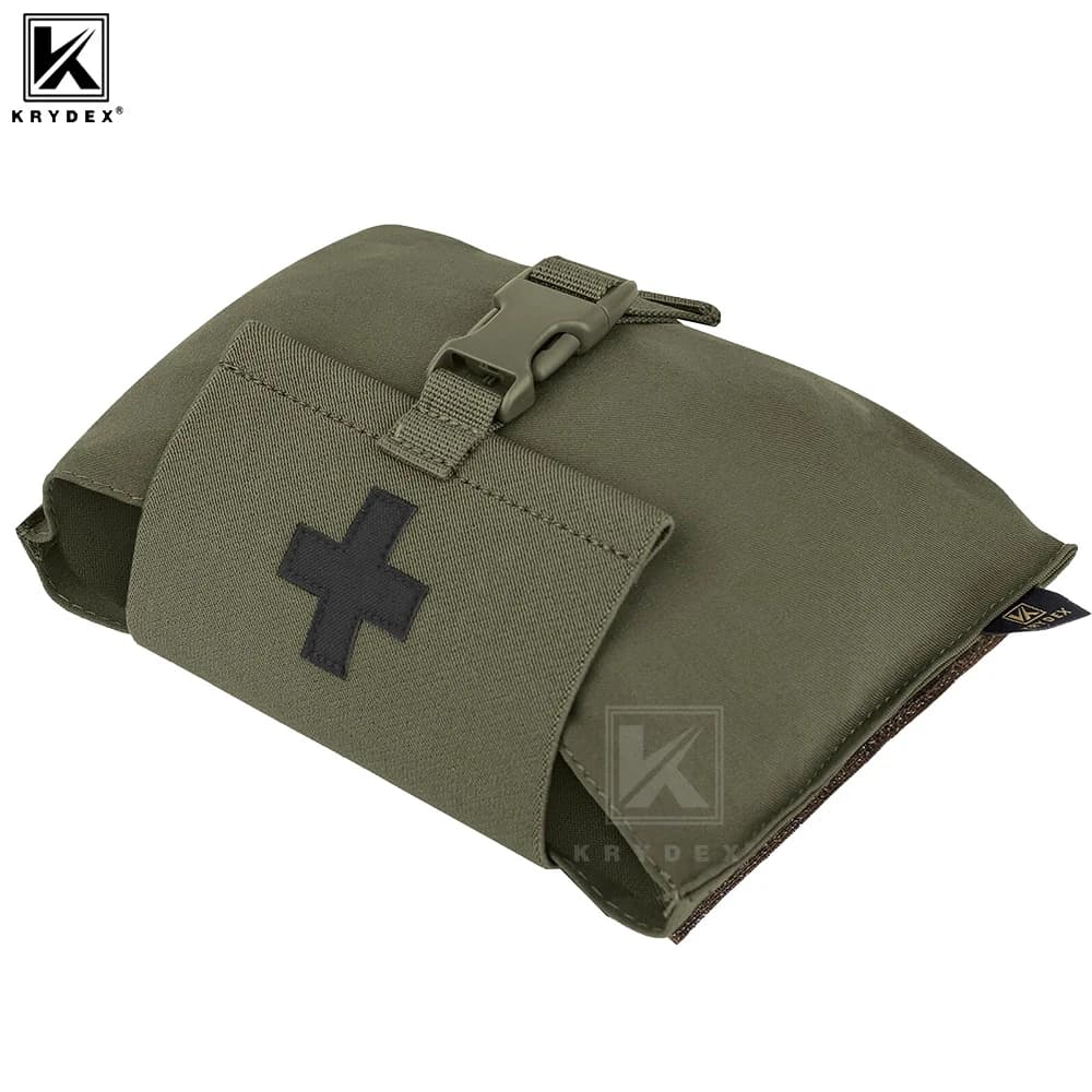 KRYDEX Tactical Stretch Blow Out Medical Pouch Rip Away EMT Pouch MOLLE & Belt IFAK Pouch Outdoor Hunting Accessories