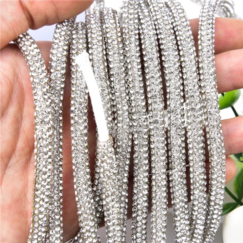 Vetro denso cristallo strass strass applique striscia corda cord trim abito fai da te lacci in vita vestiti felpa con cappuccio coulisse forcina