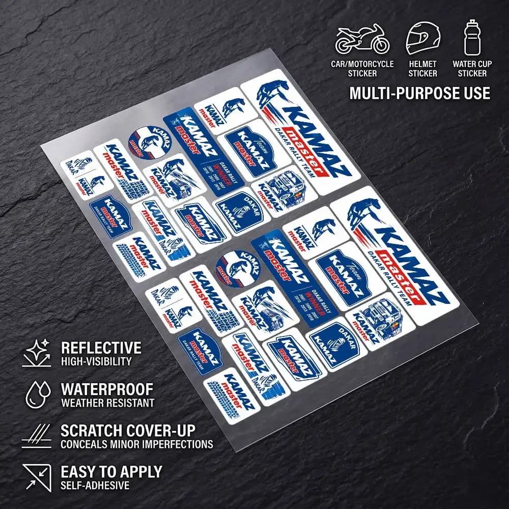 D-dAkAr KAmAz-Z Universal Multi-Purpose Reflective Waterproof Stickers Scratch Conceal Auto Bike Helmet Mug Fridge Decoration