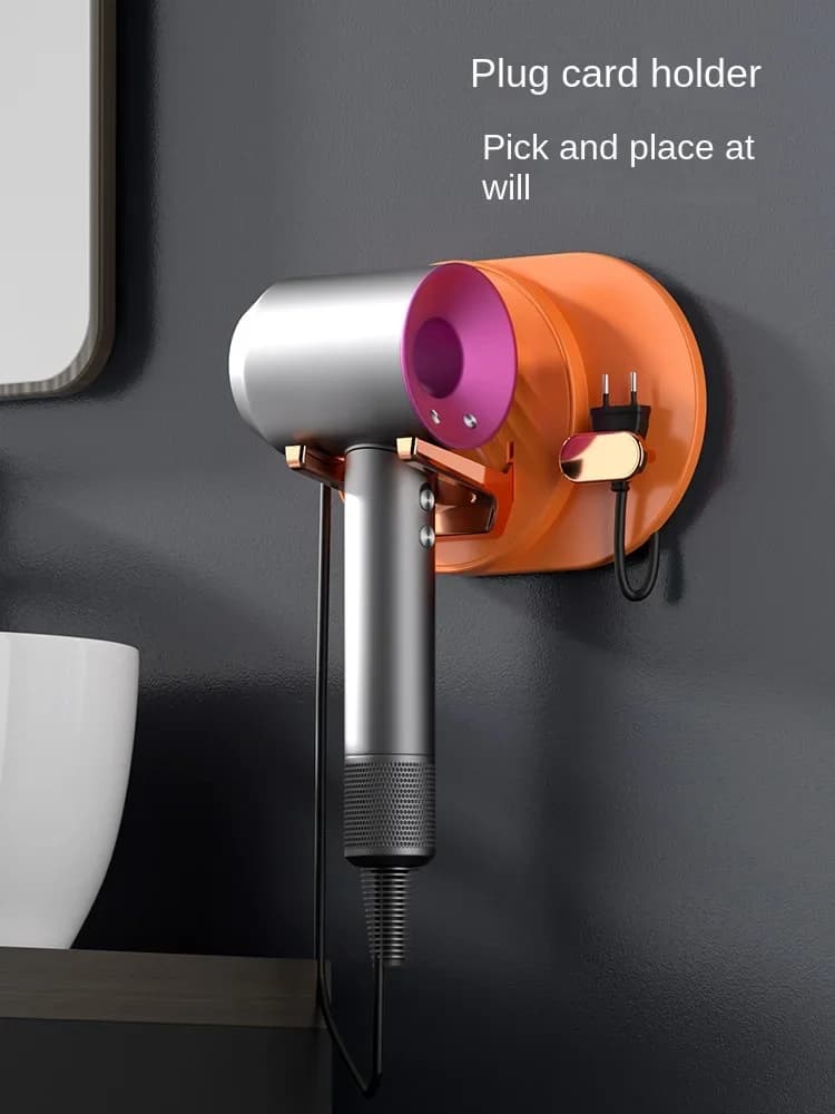 Hair dryer holders Wall-dryer hanger Bathroom toilet holders Hairdryer holders without perforation