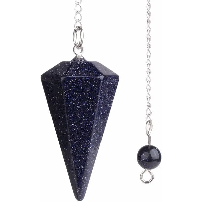 Natural Stone Cone Pendulum Pendants, Clear Quartz Agate Amethyst Healing Crystal Charm, Reiki Chakra Balancing Dowsing Divination Pendulum for Meditation Witchcraft Jewelry Making Spiritual Gift