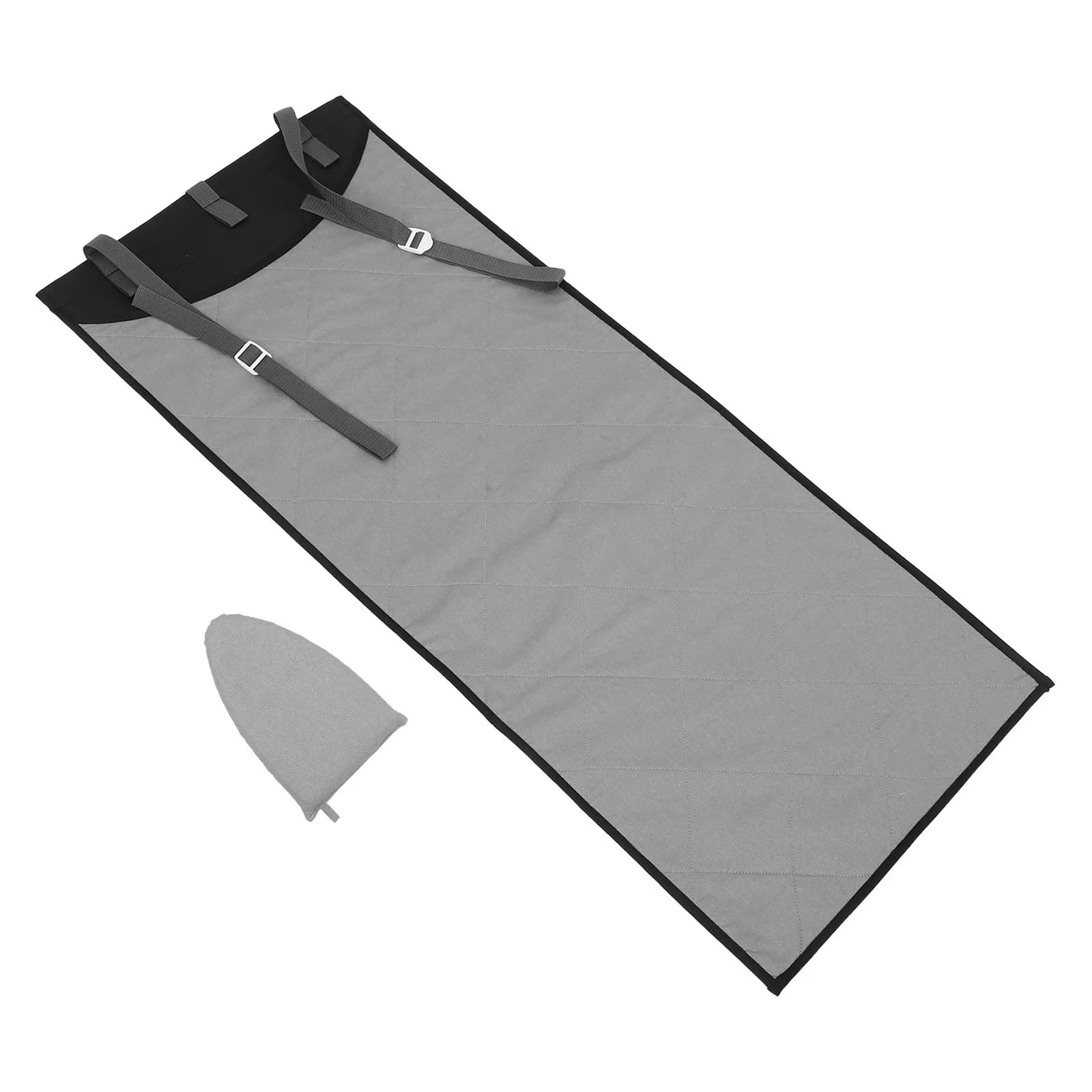 1Set Heat Resistant Portable Ironing Mat Set Folding Ironing Board Door Hanging Adjustable Strap Protective Cover for Travel