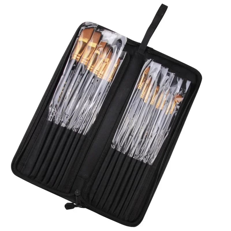15 pcs / set high quality Nylon Multifunction Paint Brush for Oil Painting Watercolor Acrylic Brush Artist Brush Set Art Craft