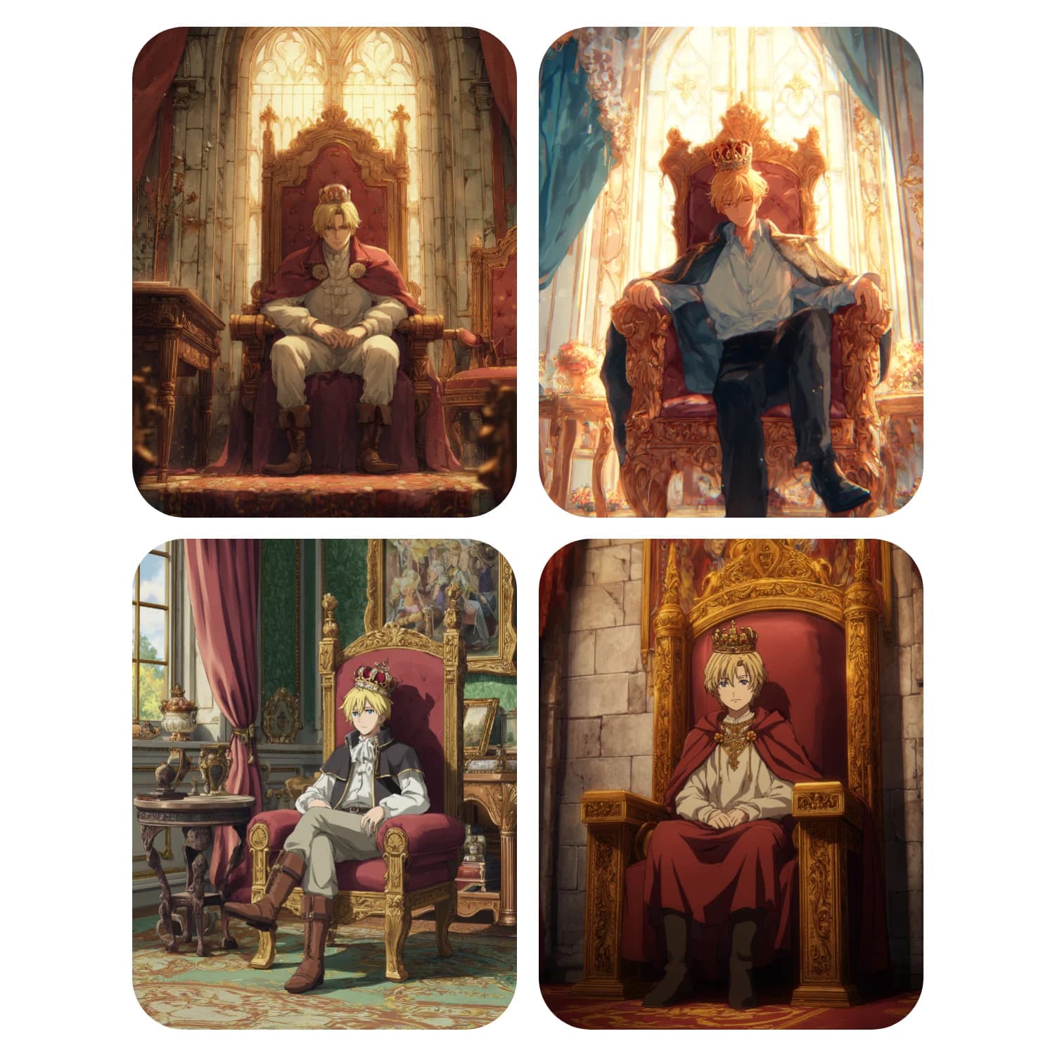 Hand Paint Man on the throne Painting By Numbers Kit DIY Acrylic Artwork Canvas Art Gift Home
