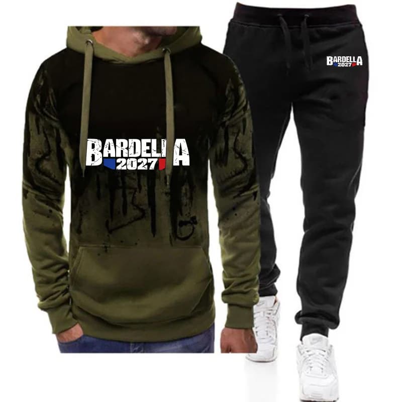 Bardella 2027 French Mens Tracksuit Casual Hoodies Sweatshirt 2 Pcs Set Jogging Men's Outdoors Sports Suit Hot Sales Streetwear