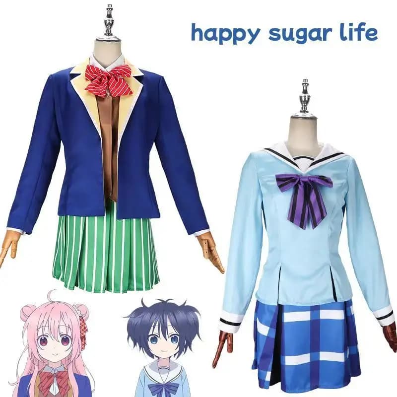 Happy Sugar Life Matsuzaka Satou & Kobe Shio Costume Cosplay Set Uniforme Anime per Donna
