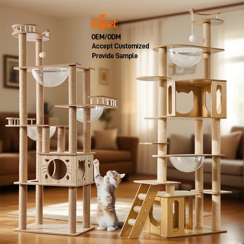 Factory In Stock Luxury Space Cat Climbing Frame All Season Suitable Sisal Rope Cat Jump Board Cat Tree Pet Furniture